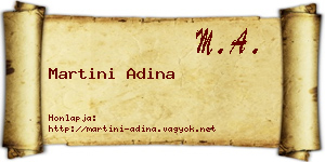Martini Adina névjegykártya
